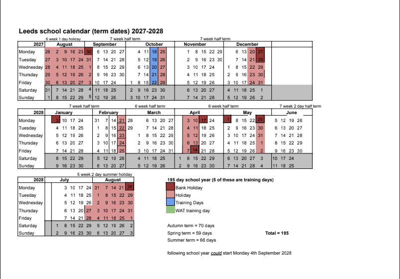 Calendar 27-28 Calendar 27-28